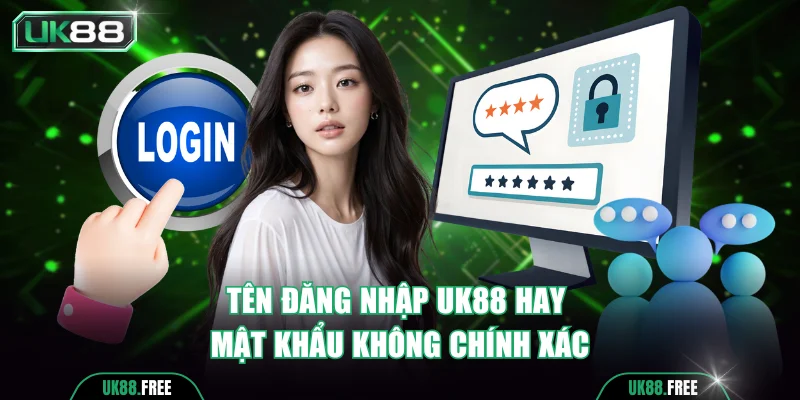 Tên đăng nhập UK88 hay mật khẩu không chính xác